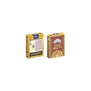 Copag - 104006335 - 100% Plastic - Texas Hold'Em Gold - Format 63X88Mm - Jumbo Face - Red Deck