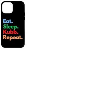 Eat Sleep Kubb Repeat pour Les Joueurs et Les Amoureux de Viking Kubb Coque pour iPhone 12 Mini