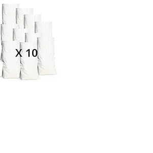 Gecosac - 10 Sacs à Gravat 55 x 95 cm 55Kg, Toile Tissée Polypropylène Résistant, Sac de Chantier, Déchets Jardin, Sable, Réutilisable
