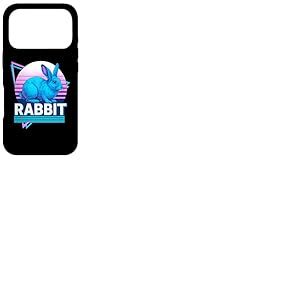 Lapin R&eacute;tro Vintage Synthwave Esth&eacute;tique Animal Lover Coque pour iPhone 17 Pro