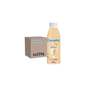 Danette Milkshake - Boisson gourmande - Saveur Vanille - 250g - Lot de 6x250g