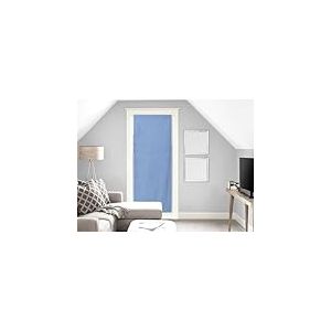 Soleil d'ocre Panama Voile pour Porte Fenêtre Coton Bleu 70 x 200 cm