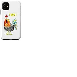 F-caw-f Poulet Rigolo Costume De Carnaval Poulet Coque pour iPhone 11