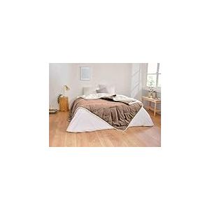 Toison d’or Denali Dessus de Lit, 180cm x 240cm Taille, Taupe