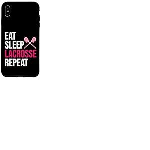 Eat Sleep Lacrosse Repeat Lacrosse Coque pour iPhone XS Max