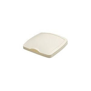 Addis Poubelle (Couvercle de bac) gris métallisé, 50 litre, Linen-Cream, Lift Top
