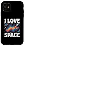 J'adore les planètes Space Cosmic Galaxy Rocket Coque pour iPhone 11