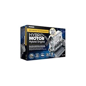 Franzis Kit mod&eacute;lisme, Moteur Hybride &eacute;chelle 1:3, 110 pi&egrave;ces &agrave; ins&eacute;rer et Visser Module Son int&eacute;gr&eacute; Manuel 86 Pages avec Livre d'accompagnement et Base sonore avec des Accessoires 67157 Multicolore