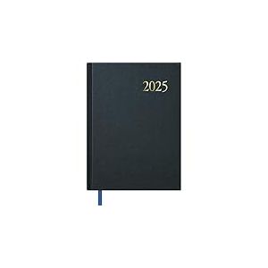 Dohe - Agenda 2025 Anglais - Un Jour par Page, A5 (14x20 cm), 12 Mois de Janvier &agrave; D&eacute;cembre, Couverture Rigide, Fournitures de Bureau - SEGOVIA Noir