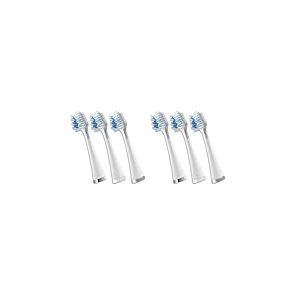 Waterpik - Têtes de Rechange Triple Sonic pour Brosse à Dents Électrique Soin Complet, Lot de 6 (STRB-3EW)