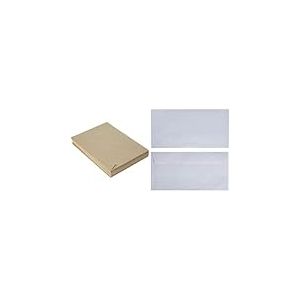 Elco 74505-92 Paquet de 50 enveloppes sans fenêtre Format C5 Brun, Kraft & (74487-12) - Paquet de 100 enveloppes sans fenêtre Format C5/6 Blanc