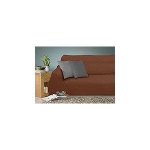 Miracle Home Caiman Couvre-lit multifonction 100 % coton Marron 220 x 260 cm
