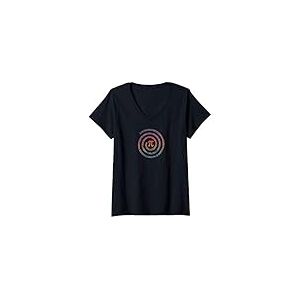 Femme Pi Day Spirale 3.14 Professeur de Mathématiques Étudiant T-Shirt avec Col en V
