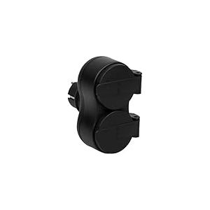 ITENSE - Multiprise électrique, prise multiple - Fiche biplite - 2 prises - 2 x 16A - IP44 - Étanche - Multiprise électrique murale - Couleur: noir - Matière: PVC - Tension:230V - Puissance max: 3680W