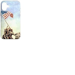 Iwo Jima Drapeau am&eacute;ricain am&eacute;ricain Levant Le Drapeau am&eacute;ricain de la Seconde Guerre Mondiale Coque pour iPhone 16 Plus