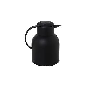 Pot isotherme en polypropylène et verre de 1 l en noir 23 x 20 x 15 cm
