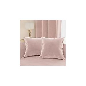 PETTI Artigiani Italiani - 2 Coussins Canap&eacute; en Velours avec Remplissage, Housses de Coussin pour Chambre, Coussins D&eacute;coratifs en Velours avec Housse &agrave; Sac, Rose Poudr&eacute; 2 Pi&egrave;ces - 50x30 cm