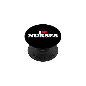 I Love Nurses PopSockets PopGrip Adh&eacute;sif