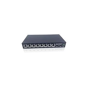 Elfcam® - 10GbE PoE Commutateur Switch Fibre Optique Compatible avec Freebox Ultra, avec 2 Ports 10G SFP+ et 8 Ports 2,5G RJ45 PoE, Plug & Play Non Géré