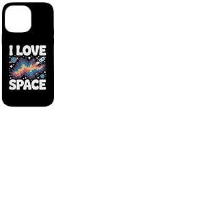 J'adore les planètes Space Cosmic Galaxy Rocket Coque pour iPhone 14 Pro Max
