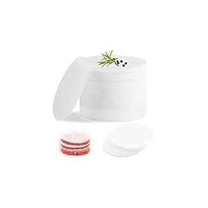 1000PCS Papier Sulfurisé, Steak Haché Rond 11 cm pour Presse Steak Haché Ø 11 cm, Papier Parchemin Ronde Imperméable et Résistant à Haute Température, Papier Sulfurisé de Galettes Hamburger