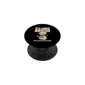 Il s'appelle Karma (déclaration Amusante et Graphique de Chat) PopSockets PopGrip Adhésif