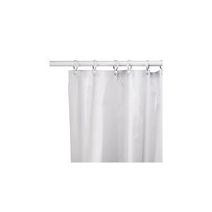 Croydex Rideau de Douche imperméable en PEVA Blanc uni Lavable en Machine
