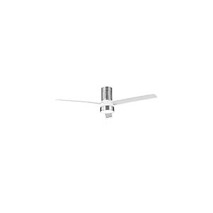 Brightium Ventilateur DC Teo 24 W en nickel élégant, lumière 2950 lm et 3 pales blanches. Télécommande et températures de lumière réglables (3000-4000-6000 K), mémoire et minuterie.
