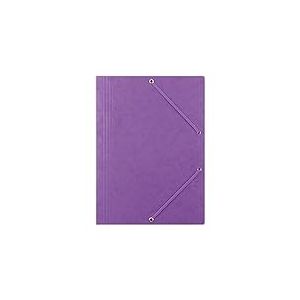 DONAU 8643080-23PL Premium Lot de 10 chemises à élastiques en carton coloré solide avec 2 élastiques Violet Format A4