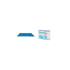 Intex bâche à Bulles rectangulaire 2,85m x 1,80m pour Piscine 3,00m x 2,00m & Lot de 3 Cartouches de Filtration A