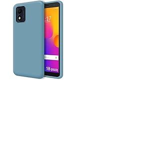 Tumundosmartphone Coque en Silicone Liquide Ultra Souple pour Alcatel 1B 2022 Bleu