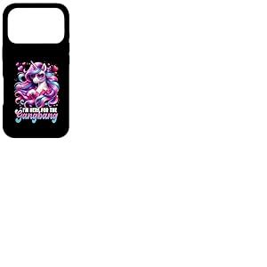 I'm Here for The Gangbang Inappropriate Sexy Unicorn Adulte Coque pour iPhone 17 Pro