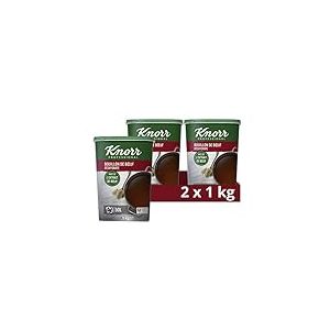 Knorr Bouillon de Bœuf Déshydraté 1kg Jusqu'à 50l - Lot de 2