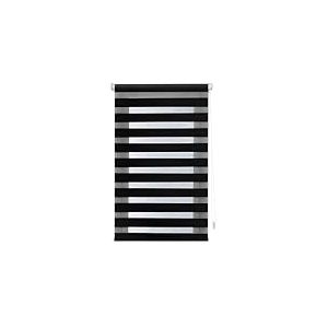 INTERBLIND Aint INDUS Store Enrouleur Nuit et Jour d'installation sans Outils - Store Enrouleur sans per&ccedil;age - Dimensions 72 x 180 cm - Store Nuit et Jour Noir Aint INDUS 180 cm - Noir 72 x 180 cm