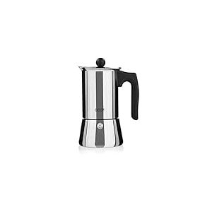 BEEM ESPRESSOMAKER Cafetière à expresso, 4 tasses, cuisinière, à induction, en acier inoxydable, cafetière à moka, classique, 200 ml