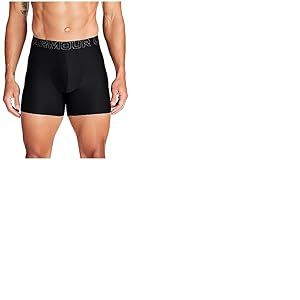 Under Armour Performance Tech Boxerjock Lot de 1 Boxer 15,2 cm, Noir uni Principal, Taille 4XL