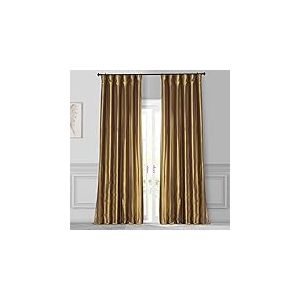 HPD Half Price Drapes PTCH-JTSP404-108 Rideau en Taffetas Imitation Soie (1 Panneau), 50 x 108 cm, Épices dorées