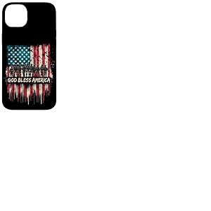 Drapeau américain « God Bless America » 4 juillet patriotique Coque pour iPhone 14 Plus