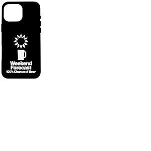 Weekend Humour Sunny Forecast Minimal Ic&ocirc;ne Design Coque pour iPhone 16 Pro Max