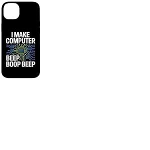 I Make Computer Beep Boop Beep Ingénieur réseau Coque pour iPhone 14 Plus