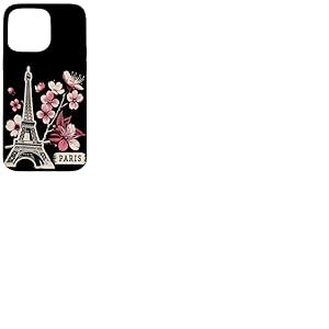 Tour Eiffel Paris Fleurs de Cerisier Coque pour iPhone 15 Pro Max