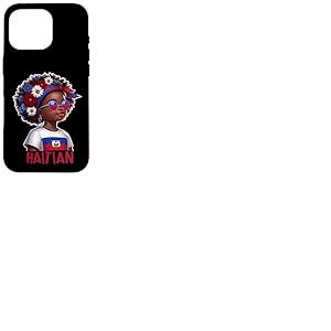 Chemise drapeau Haïti pour femmes, chemise drapeau Haïti pour filles Coque pour iPhone 16 Pro