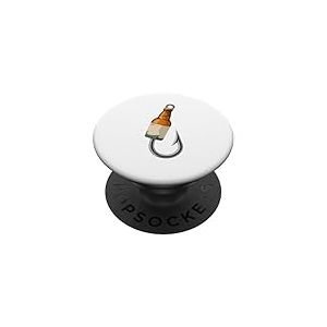 Bière Hameçon Poisson Lotte Pêche Pêcheur Boire PopSockets PopGrip Adhésif