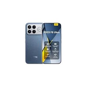 XIAOMI POCO F8 Ultra, Smartphone 12+256 Go, écran AMOLED 6,9" 120 Hz, Appareil Photo 50 MP Light Fusion 950 avec OIS, Son signé Bose, Batterie 6500 mAh, Bleu, Garantie 2 Ans, Chargeur Non Inclus.