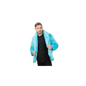 Chaks - Manteau de fourrure pour adultes, veste courte en fausse fourrure, pour carnaval, festival, fête Fashion