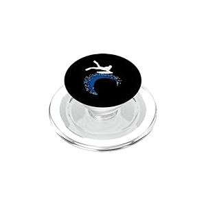Bodyboard Wave Silhouette Bodyboarding Surfeurs PopSockets PopGrip pour MagSafe