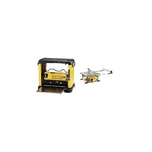 DEWALT Rabot de Chantier 1800W 317mm DW733-QS & Scie à Table 250 mm - DWE7492-QS - Scie sur Table Filaire 2000 W