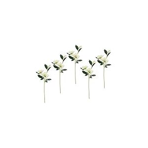 Lot de 5 Roses artificielles - Fleurs artificielles - Fleurs artificielles - Fleurs en Soie - Simples - Branche Unique - Tige Unique - Fleurs décoratives - Fleurs décoratives