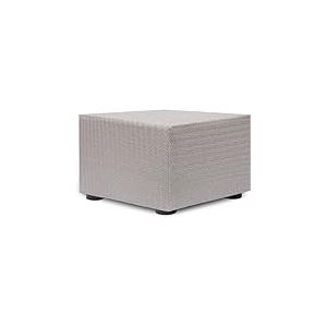 ECOMMERC3 Housse pour pouf 40 x 40 cm, super élastique bi-élastique - Housse de pouf de couleur écru, protectrice respirante et anti-usure, facile à installer et à retirer une adaptabilité maximale et