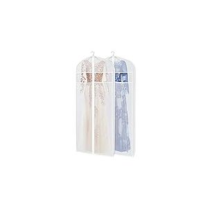 Zilink Sacs de rangement pour vêtements de 182,9 cm avec fenêtre transparente et soufflet de 7,6 cm pour robes de soirée longues, manteau en fourrure, robe longue, armoire de rangement